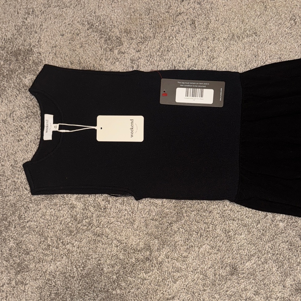 Chic Black Fitted Dress by Weekends Los Angeles